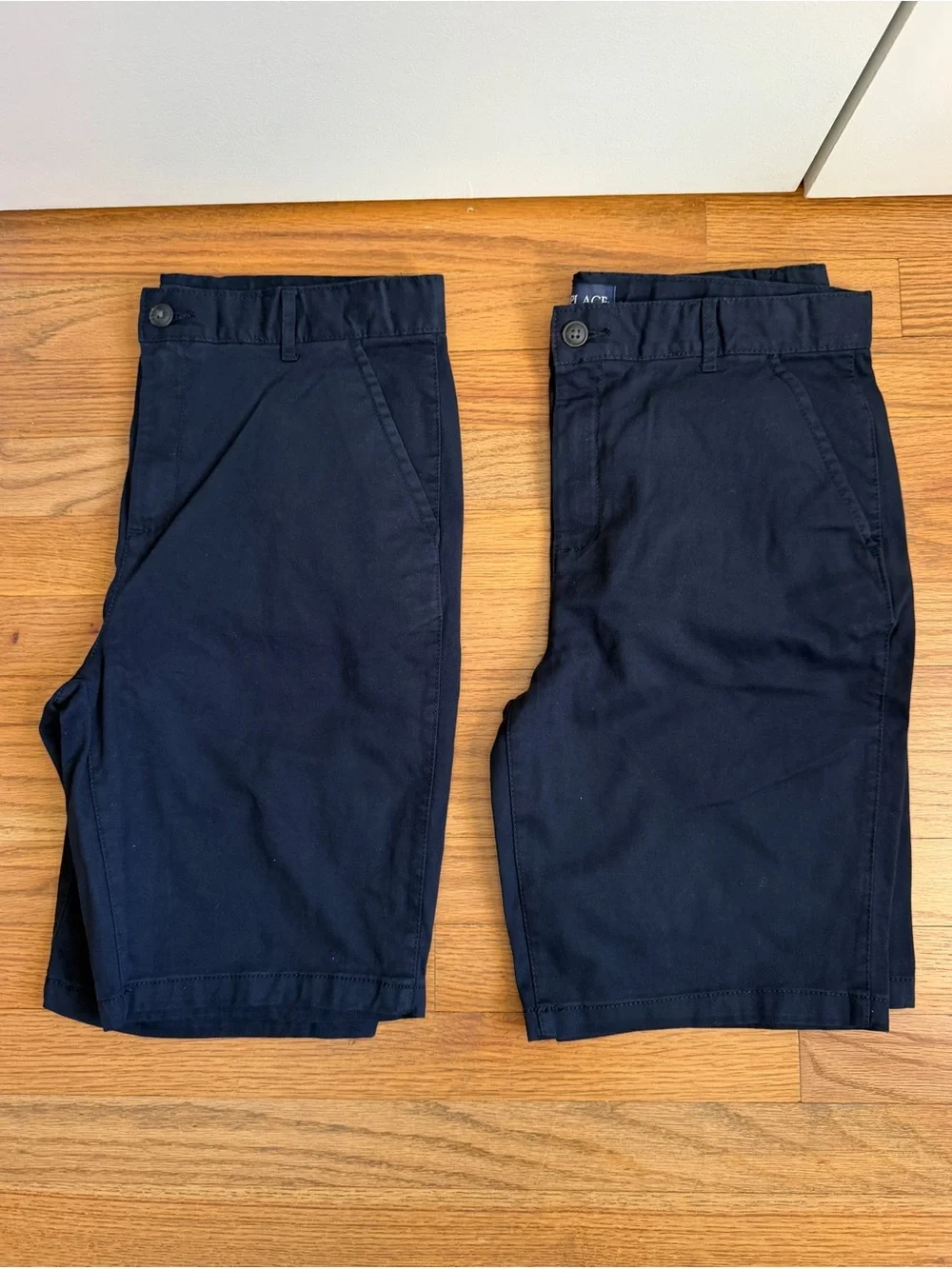 NWOT Children's Place Boys Uniform Stretch Chino Shorts 2-Pack Navy size 14